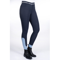 Pantalón Bloomsbury con asiento completo de silicona HKM Blu scuro
