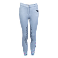 Pantaloni Bria con rinforzi in silicone HKM Blu grigio
