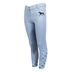 Pantaloni Bria con rinforzi in silicone HKM Blu grigio