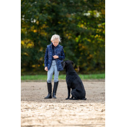 Pantaloni Bria con rinforzi in silicone HKM Blu grigio