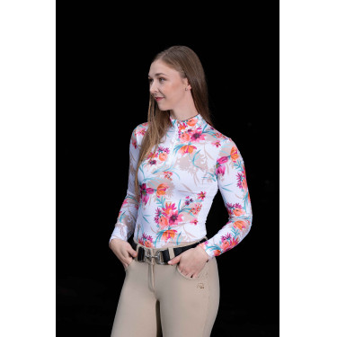 T-shirt tecnico HKM Flower a maniche lunghe T-shirt tecnico HKM Flower a maniche lunghe