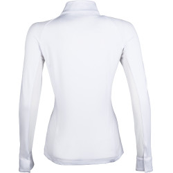 Polo da concorso HKM Hunter a maniche lunghe Bianco / talpa