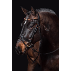 Briglia Rosegold Glamour Style HKM Nero / oro rosa