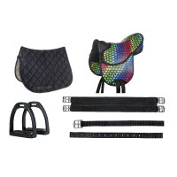 Sella per Shetland set Colourful HKM Cuore / nero Sella per Shetland set Colourful HKM Cuore / nero