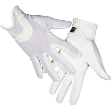 Guanti Grip Mesh HKM Bianco