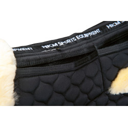 Tappeto in vero montone HKM Nero / naturale