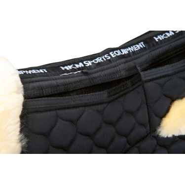 Tappeto in vero montone HKM Nero / naturale