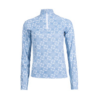 Maglietta funzionale Minimal a maniche lunghe HKM Blu fumo / bianco