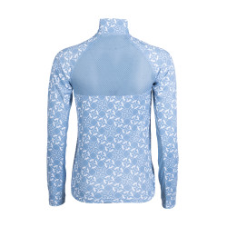 Maglietta funzionale Minimal a maniche lunghe HKM Blu fumo / bianco Maglietta funzionale Minimal a maniche lunghe HKM Blu fumo / bianco