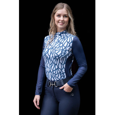 Strato base Catena HKM Bianco / blu navy