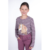 Polo a maniche lunghe Alva HKM Lilla Blu Polo a maniche lunghe Alva HKM Lilla Blu