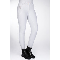 Pantaloni Alexis con fondo integrale in silicone HKM Bianco