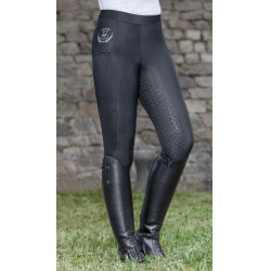 Leggings Mesh con fondo integrale in silicone HKM Nero Leggings Mesh con fondo integrale in silicone HKM Nero