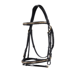 Briglia inglese in cuoio clincher senza redini Equestro