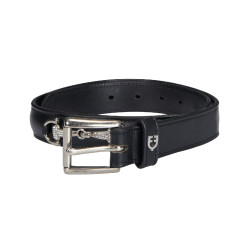 Cintura inglese in cuoio con morso eggbutt e strass Equestro