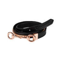 Ceinture clincher femme avec boucle mors Equestro Noir / rose gold