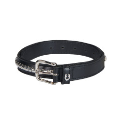 Cintura in pelle con borchie argentate Equestro