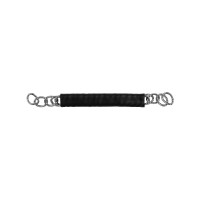 Catena di bracciale ricoperta in pelle Equestro Nero Catena di bracciale ricoperta in pelle Equestro Nero