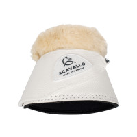 Cloches en cuir écologique avec mouton synthétique et fermeture velcro Acavallo Blanc