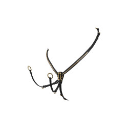 Pettorale in cuoio con borchie in ottone Equestro