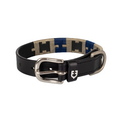 Collare per cane in cuoio con motivo geometrico Polo H Equestro