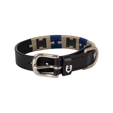 Collare per cane in cuoio con motivo geometrico Polo H Equestro Collare per cane in cuoio con motivo geometrico Polo H Equestro