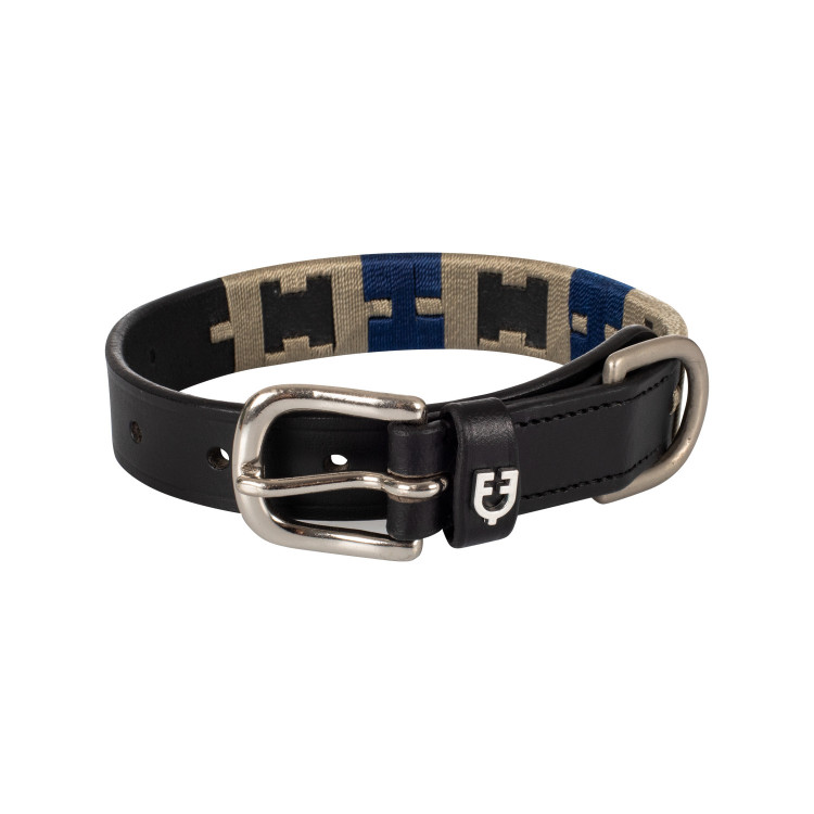 Collare per cane in cuoio con motivo geometrico Polo H Equestro