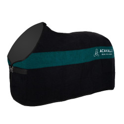 Coperta in lana con strisce verdi 800g Acavallo