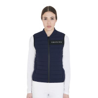 Gilet da donna in tessuto tecnico antivento Equestro Marina Blu marino Gilet da donna in tessuto tecnico antivento Equestro Marina Blu marino