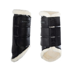 Gambali posteriori in pelle ecologica con tripla chiusura in velcro Acavallo