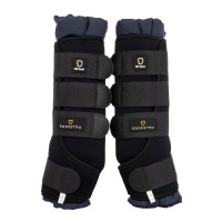 Ghette da riposo in neoprene/cotone Equestro - set da 2 Nero