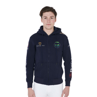 Felpa con cappuccio con multi-logo da uomo Equestro
