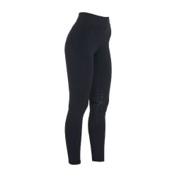Leggings aderenti in tessuto tecnico elasticizzato da donna Kao Light Equestro Nero / nero
