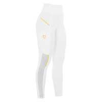 Leggings aderenti da donna con inserti in micro-mesh Equestro Bianco