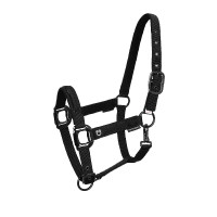 Licol en nylon avec longe Elegance Equestro Noir