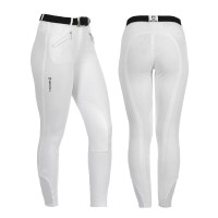 Pantaloni da donna Demetra in cotone stretch Equestro Bianco Pantaloni da donna Demetra in cotone stretch Equestro Bianco