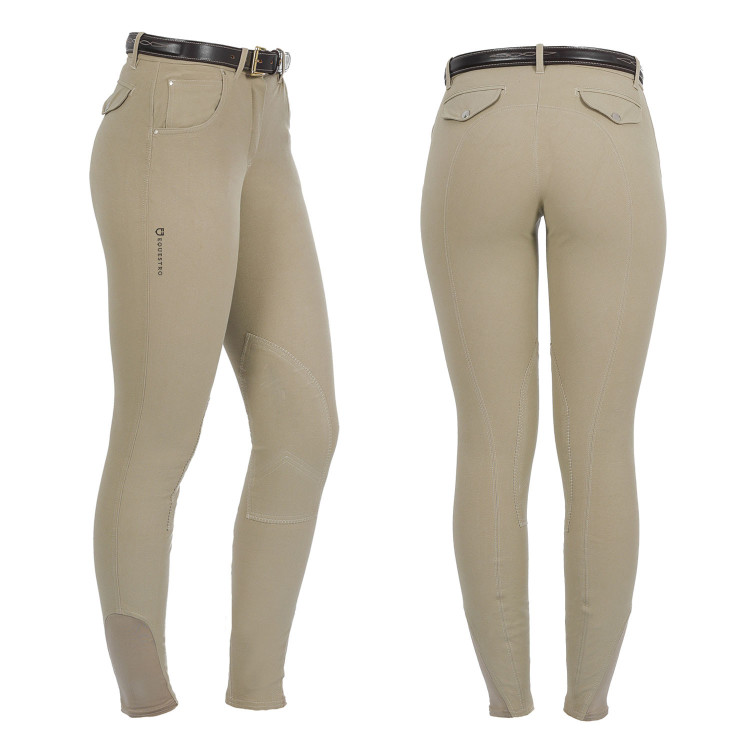 Pantaloni da donna Race in cotone stretch Equestro Pantaloni da donna Race in cotone stretch Equestro