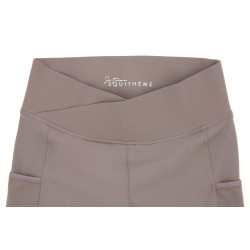 Pantaloni Equithème Flora con fondo in silicone Rosa antico