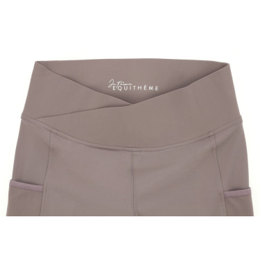 Pantaloni Equithème Flora con fondo in silicone Rosa antico
