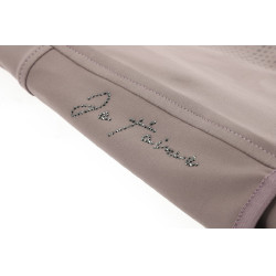 Pantaloni Equithème Flora con fondo in silicone Rosa antico