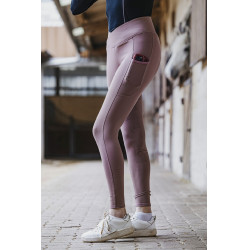 Pantaloni Equithème Flora con fondo in silicone Rosa antico