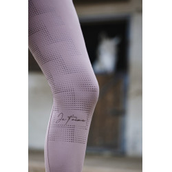 Pantaloni Equithème Flora con fondo in silicone Rosa antico