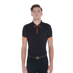 Polo da allenamento da uomo con cerniera e dettagli a contrasto Equestro