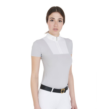 Polo da concorso aderente a maniche corte da donna Mariam Equestro Polo da concorso aderente a maniche corte da donna Mariam Equestro
