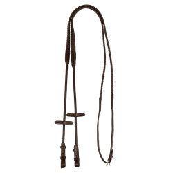 Redini in cuoio arrotolato con gomma puntinata 5/8 Acavallo