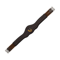 Cinghia anatomica in pelle con neoprene goffrato e imbottito Equestro Nero
