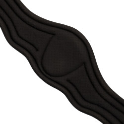 Cinghia anatomica in pelle con neoprene goffrato e imbottito Equestro Marrone scuro