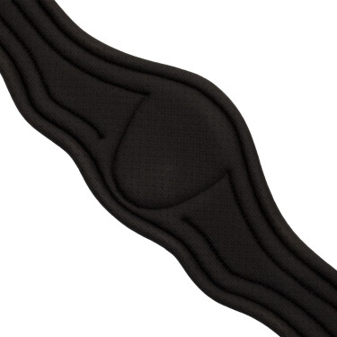 Cinghia anatomica in pelle con neoprene goffrato e imbottito Equestro Marrone scuro