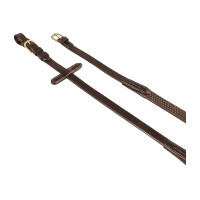 Redini in cuoio italiano e gomma 1,9 cm Kris con fibbie in ottone Equestro Marrone scuro