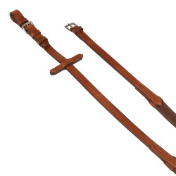 Redini in cuoio e gomma con fibbie argentate (1,6 cm) Equestro Cognac Marrone